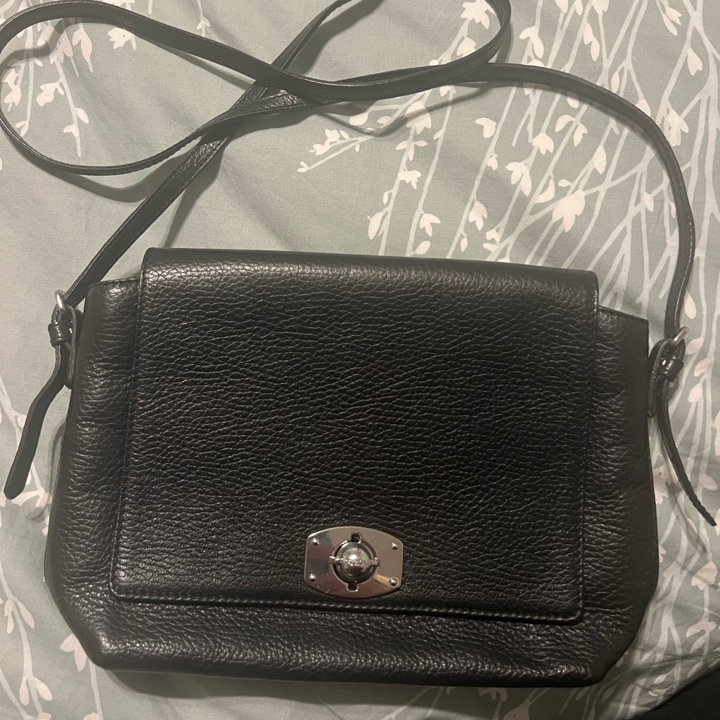 Furla Appaloosa Pebbled Black Leather Crossbody Bag